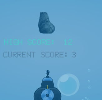 Gameplay screen with score