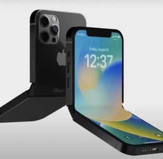 a smartphone with a phone in front of it and a phone with a phone in