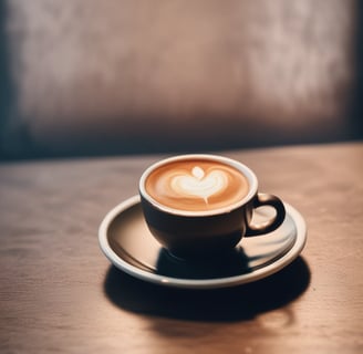An espresso machine with chrome details and a white coffee cup with the logo 'Costa' placed on a tray. The machine has multiple buttons and a polished surface, reflecting parts of its surroundings.