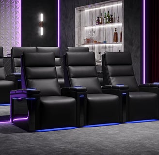 Valencia Italian leather Home Cinema Seating