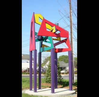 Reflections of Community - sculptor Jeff Hackney, City of Charlotte permanent collection