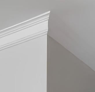 moldura de gesso em parede