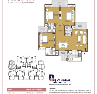 Amazing 3BHK + 3T :https://www.purvanchalprojects.co.in/purvanchal-sunbliss/