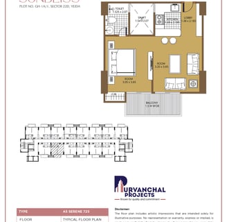 Spacious 1 BHK studio apartments with sufficient space 