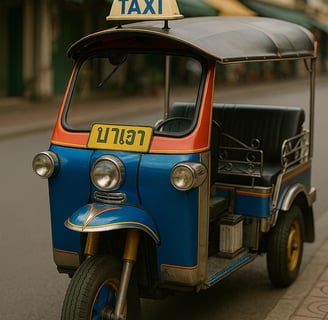 Tuk tuk in Bangkok street