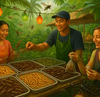 Insect market in Thailand
