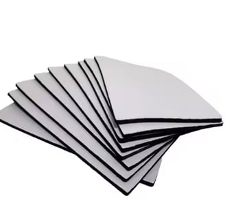 Neoprene sponge and fabric squares