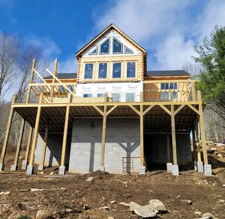 Full Home Renovation project in Spruce Spine, NC. Decking, Window replacement, roofing, & carpentry.