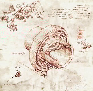 Hipertexto no caderno de rascunhos de Leonardo da Vinci.