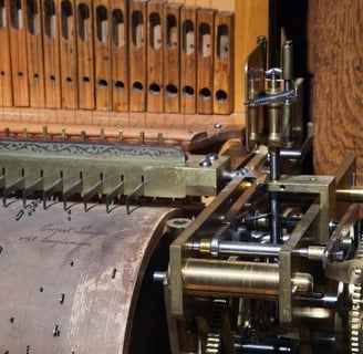 Rolo de programação de um piano automático ( Viena / Áustria )
