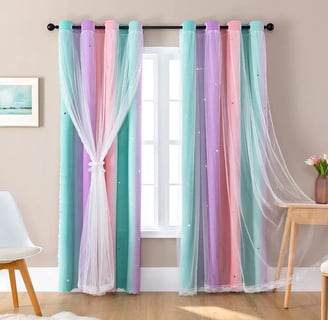 XiDi Curtains for Girls Bedroom Kids