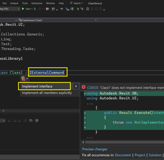 IExternalCommand interface calling