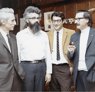 Edward Fredkin en compagnie de  Claude Shannon, John McCarthy et Joe Weizenbaum