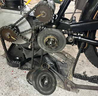 Antriebsseite Royal Enfield Motorrad von 1925