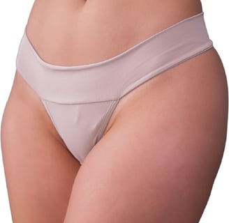 brazilian underwear for work out - nude color high waiste, seamless, thong, string, no show, fit