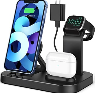 a charging station with a charging station and a charging station