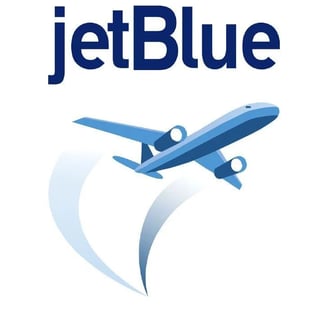 a jet blue jet plane with jet blue logo