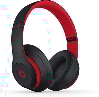 a pair of headphones with a red headphones