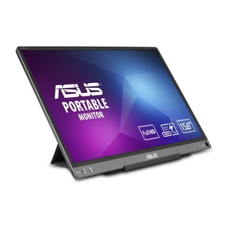 a laptop computer monitor with a asus portable monitor