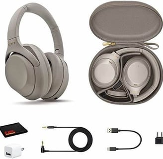 a pair of headphones and a charger