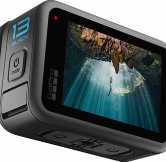 a camera with a camera attached to it