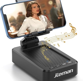 Cell Phone Stand with Bluetooth Speaker