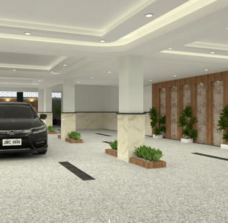 stilt parking design by niyanta gupta in delhi