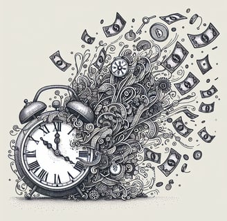 a clock with a clock on it and a clock on the side
