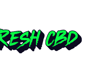 Logotipo Fresh CBD con gota de aceite de CBD verde