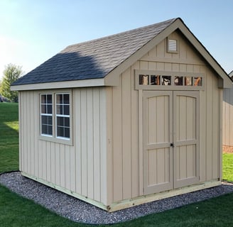 small shed with a window