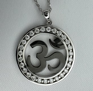 Om Symbol Sterling Silver Pendant