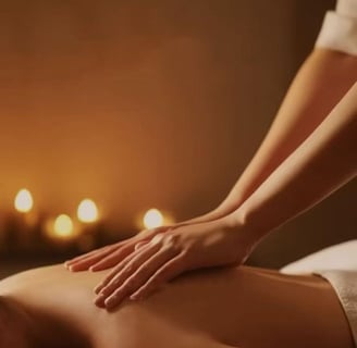 a woman getting a massage at a spa