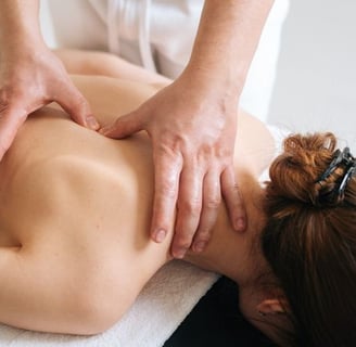 a woman is shown in a massager