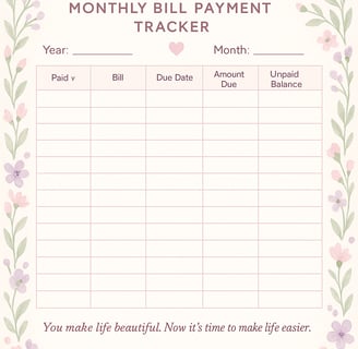 New "2025 Mother’s Day Bill Payment Tracker Notebook" Available on Amazon