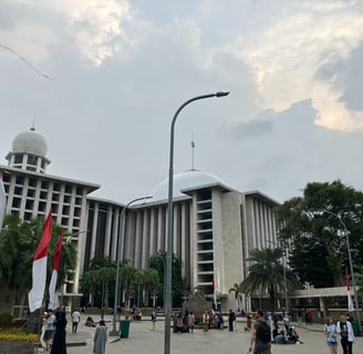 Istiqlal Mosque entrance Jakarta, Indonesia 