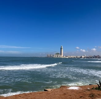 a lighthouse tower in the middle of a city
