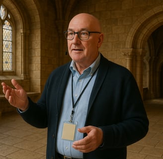 guide at hampton court palace