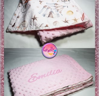 Personalizirana pamučna dekica za bebe s imenom
