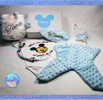 Personalizirani poklon set za bebe – tješilica, dekica i bodi