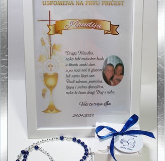 Set poklon okvira za sakramente prve pričesti