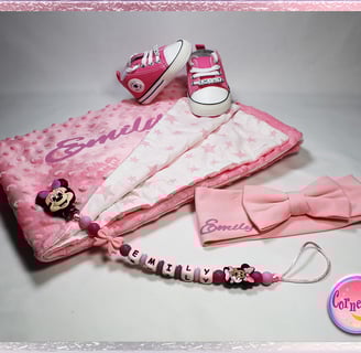 Personalizirana pamučna dekica za bebe s imenom