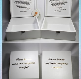 Elegantna kutija uspomena spremna za darivanje