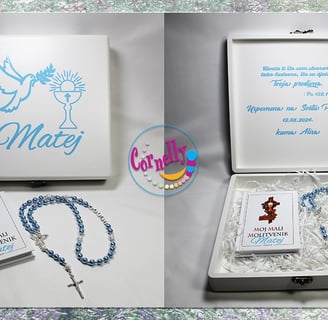 Personalizirana krunica i molitvenik za krizmu kao trajna uspomena