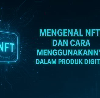 Ilustrasi NFT digital di jaringan blockchain