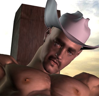masculine male cowboy face