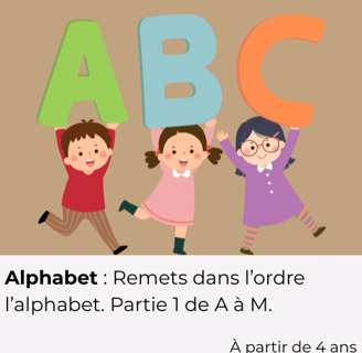 l'alphabet jeu