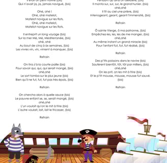 paroles illustrées il était un petit navire