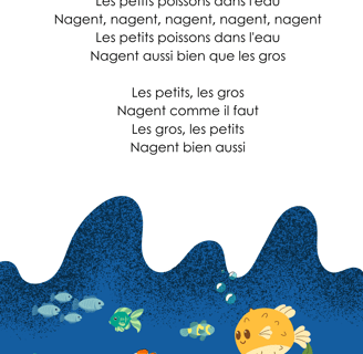 a fish with a fish in the ocean comptine les petits poissons dans l'eau