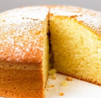 a cake with a piece of cake on top of it