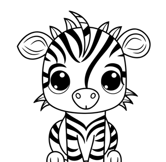 a zebra coloring pages for kids